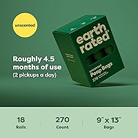 Vista 7 de Earth Rated - Bolsas para excremento de perro, bolsas extra gruesas a prueba de fugas para perros, rollos de repuesto, sin aroma, 270
