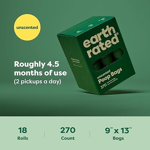 Miniatura 7 de Earth Rated - Bolsas para excremento de perro, bolsas extra gruesas a prueba de fugas para perros, rollos de repuesto, sin aroma, 270