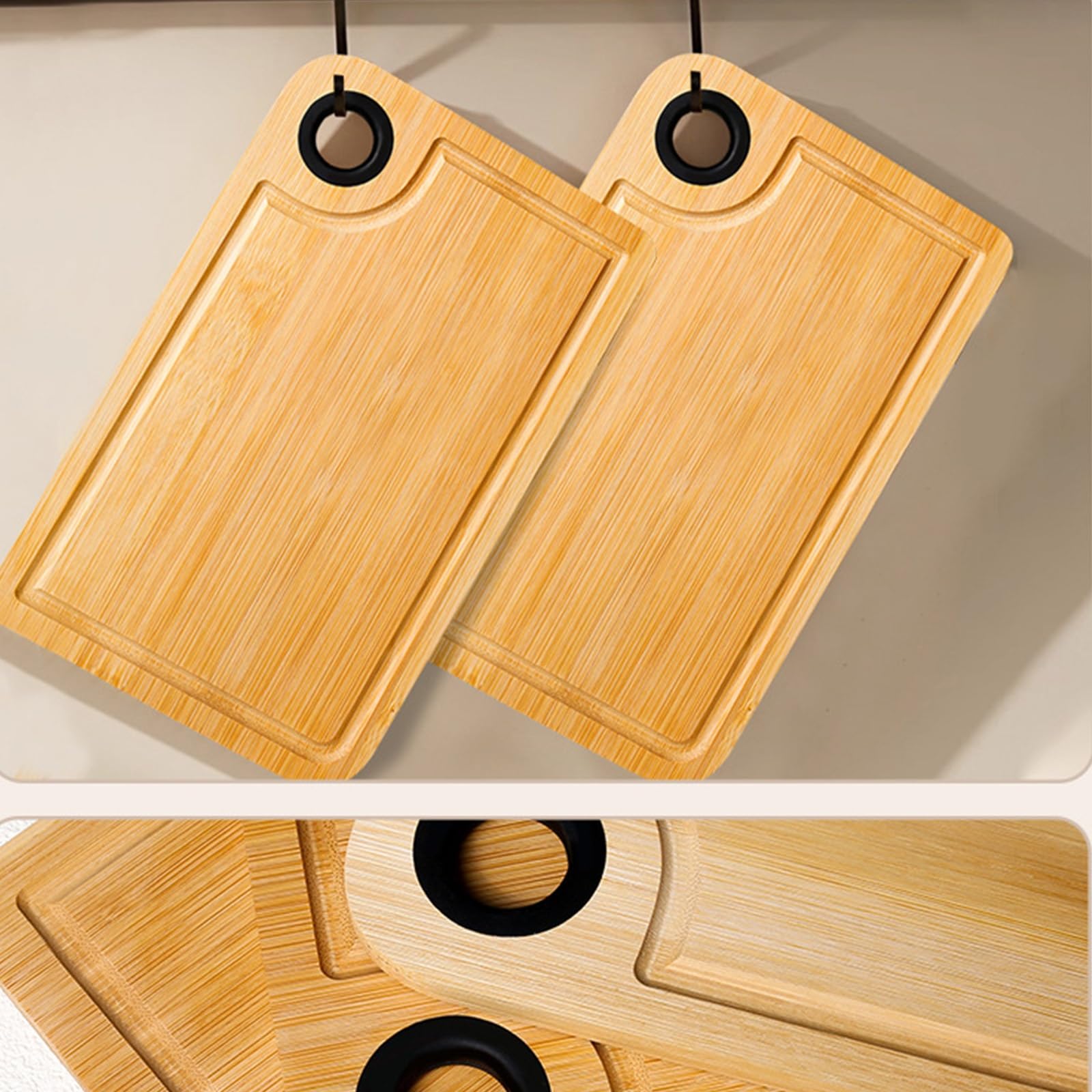 Schneidebrett Holz Holzbrett Küche Holzschneidebrett Küchenzubehör Groß Und Klein Brotbretter Und Servierbretter Wooden Cutting Board(33 * 23 * 1cm)