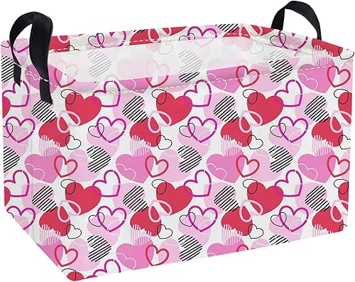 Miniatura 28 de Essme Cestas rectangulares de animales, cesta de almacenamiento rosa con asas para decoración de habitación de niñas, bonito contenedor de Animal