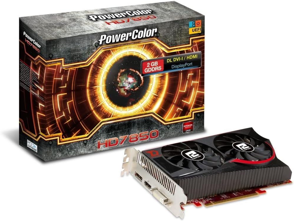 PowerColor AX7850 2GBD5-DHEV2 Radeon HD 7850 2GB 256-Bit GDDR5 PCI Express 2.1 CrossFireX Support Video Card 2 fans