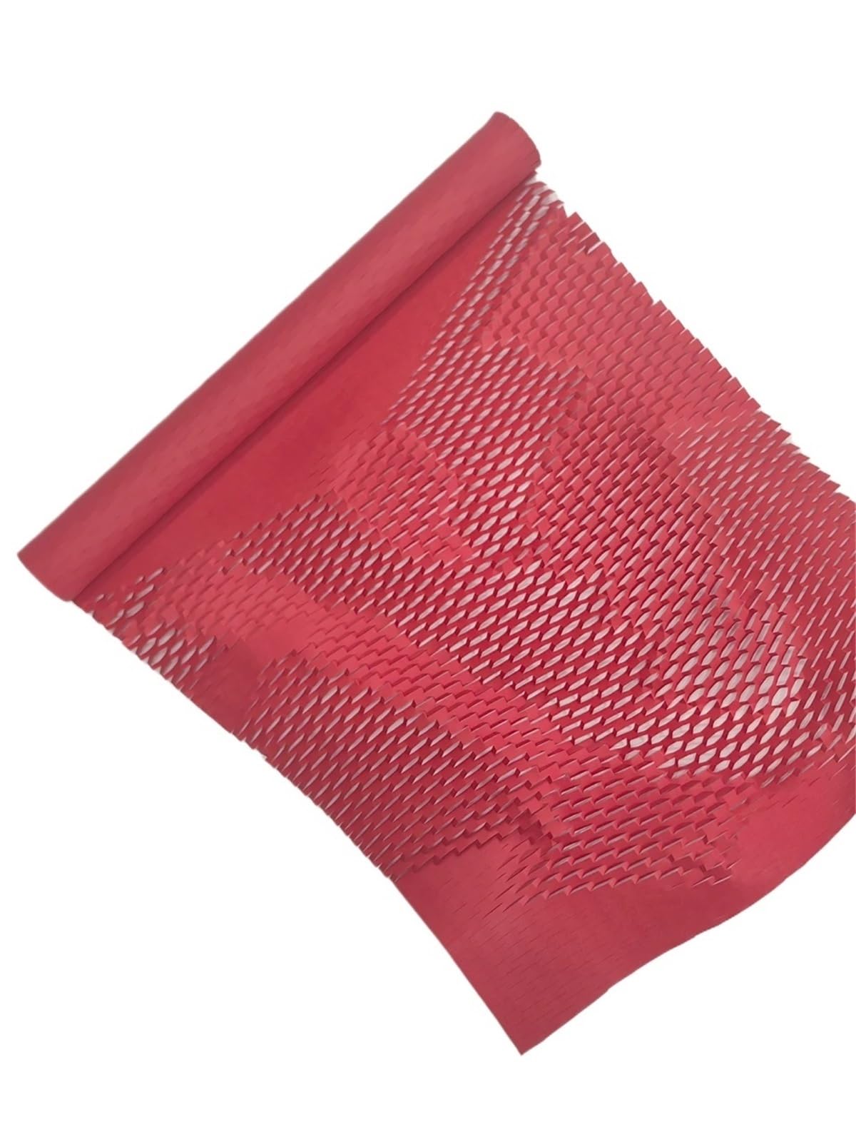 Ppqiru Red-50Cmx20m Red Honeycomb Paper Roll Wrapping For Art Crafts Gift Packaging Etc For Cushioning(Red-50Cmx20m)