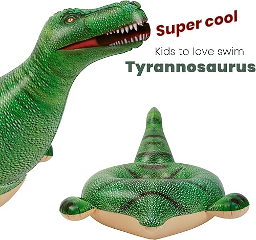 Miniatura 8 de Flotadores inflables realistas de dinosaurio para niños, anillo de piscina, juguetes de piscina para niños pequeños de 3 a 12 años