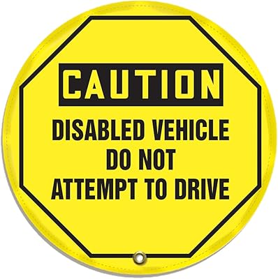 Accuform KDD833 STOPOUT Vinyl Steering Wheel Message Cover, OSHA-Style Legend