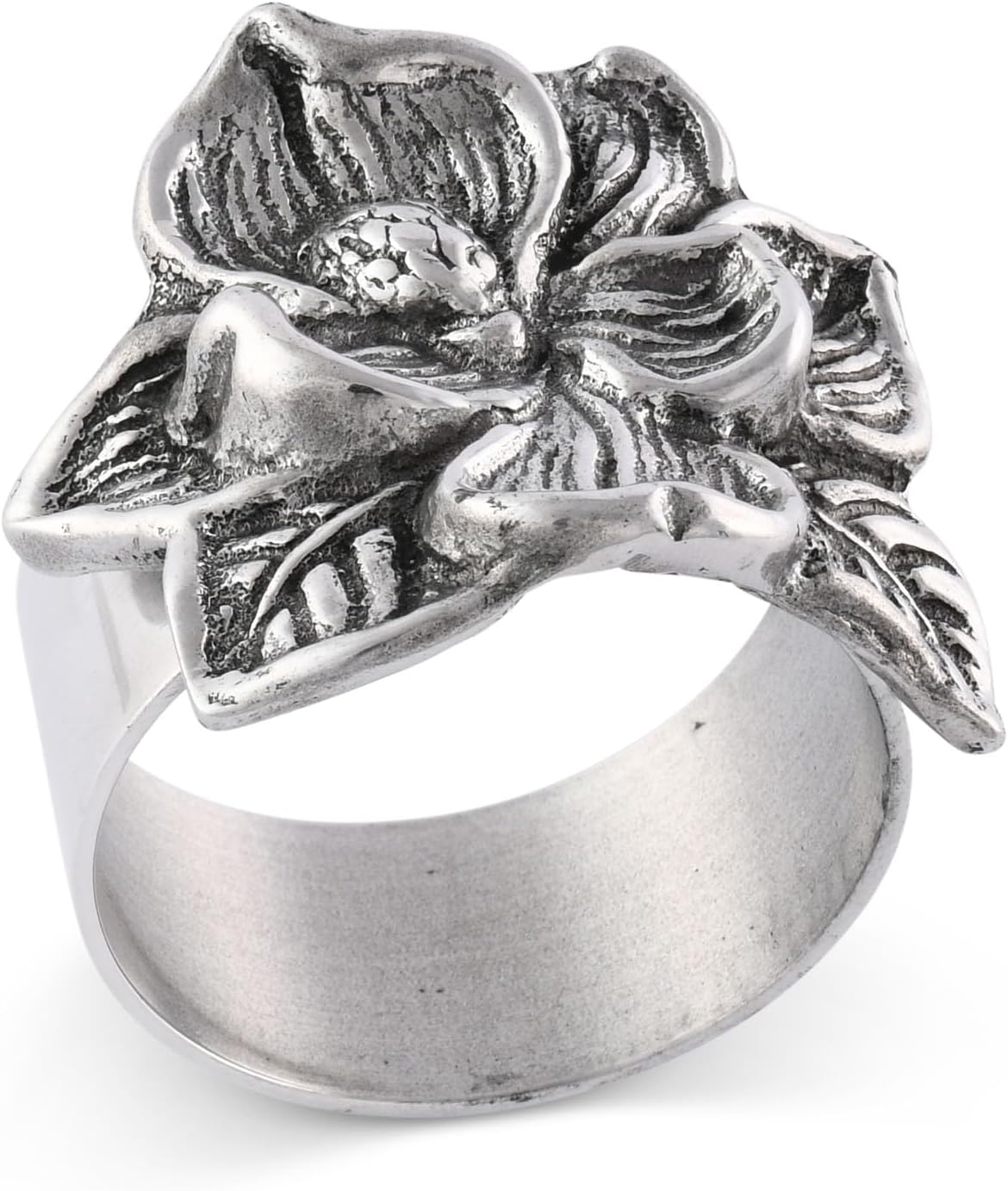 Arthur Court Magnolia Napkin Rings (Set of 4) 2 inch Tall - Perfect for Spring Table