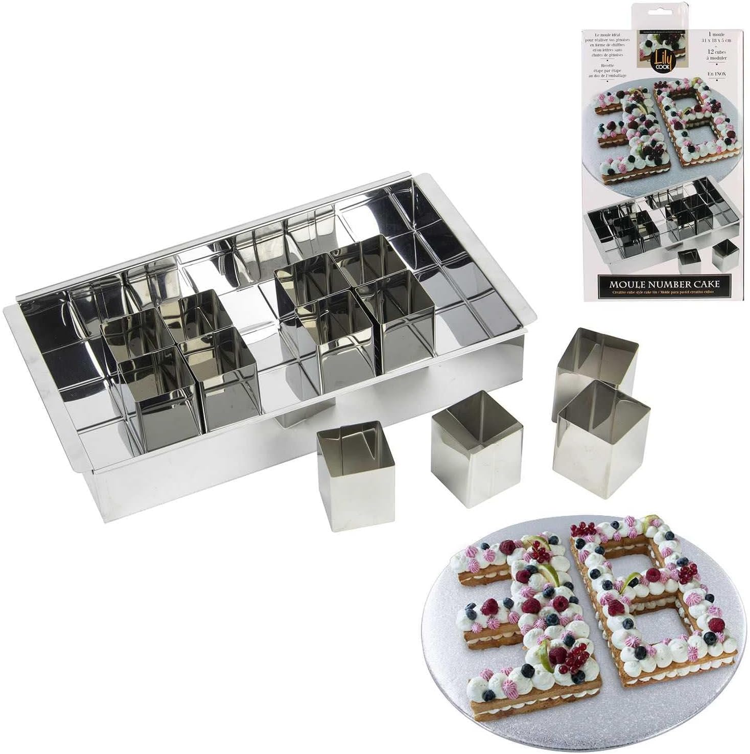 CMP Paris Number Cake Mould - Stainless Steel