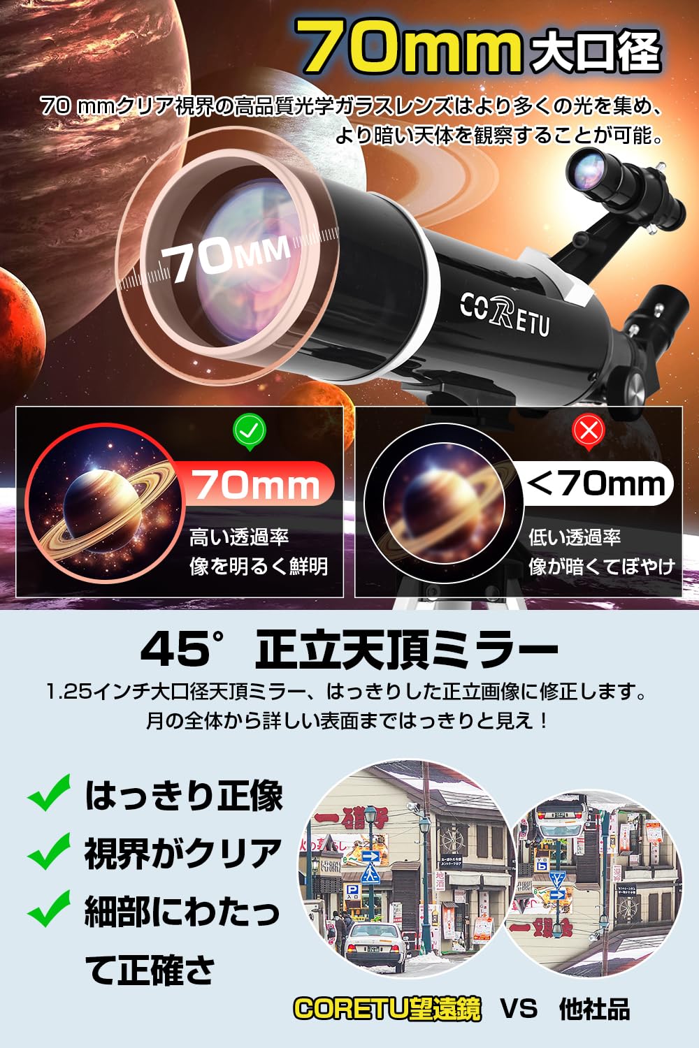 Amazon.co.jp: 天体望遠鏡 子供 初心者 150倍以上 333x高倍率