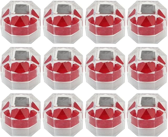 fast-shop 12x Clear Plastic Ring Brooch Jewelry Display Box Gift Storage Case Accessories Useful and Practical