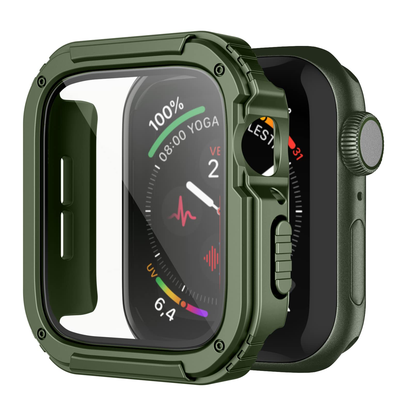 Photo 1 of Recoppa Rugged Apple Watch Case 45mm for Series 7/8/9 with Screen Protector