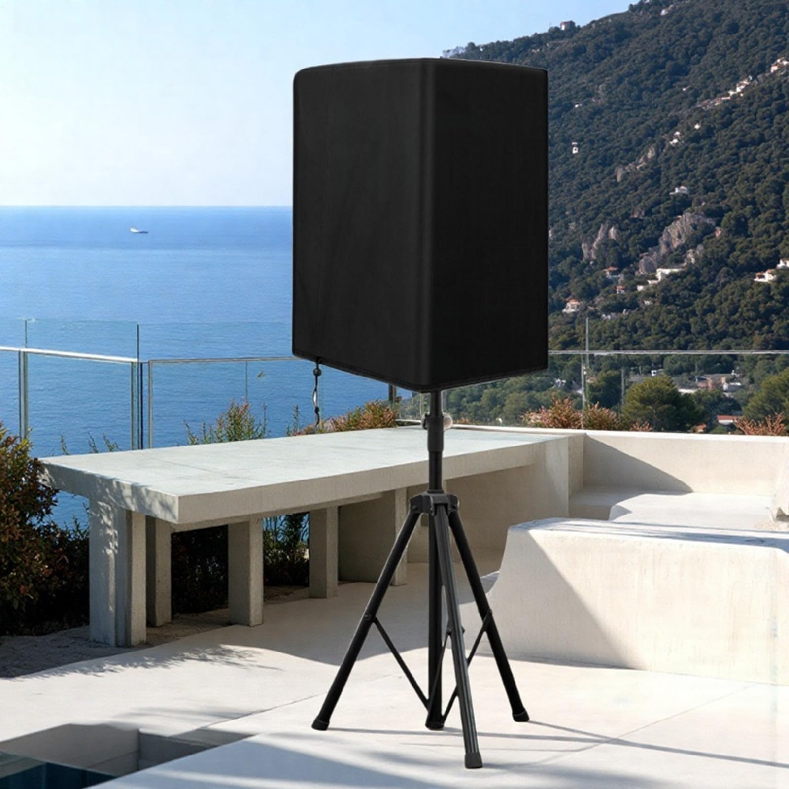 Housse Pour Enceinte Alimentée,Housse De Protection Pour Support D'Enceintes - Sac Renforcé en Tissu Oxford Résistant aux Intempéries pour Événements DJ, Terrasse et Extérieur