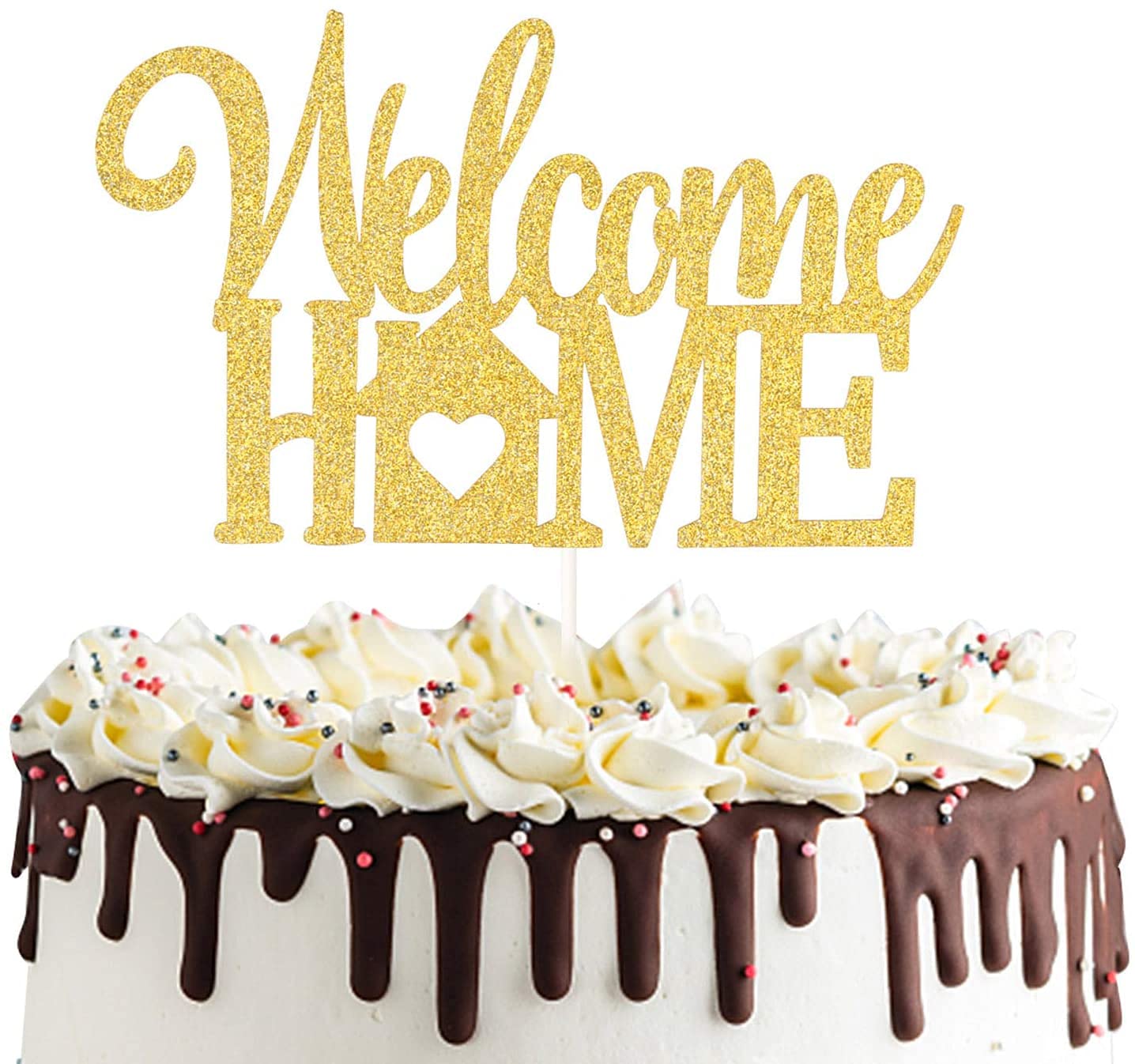 Zyozi Welcome Home Cake Topper For New House Home Sweet Home Cake Decor Housewarming Party Decoration Amazon In Toys Games
