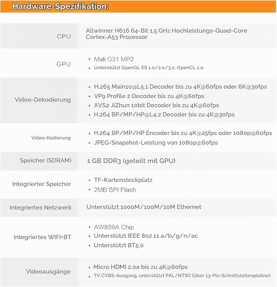 Orange Pi Zero 2 Allwinner H616 Quad Core 64bit Open Source 1GB Mini Computer Board Compatible with Android10 Ubuntu Debian (Board + Case)