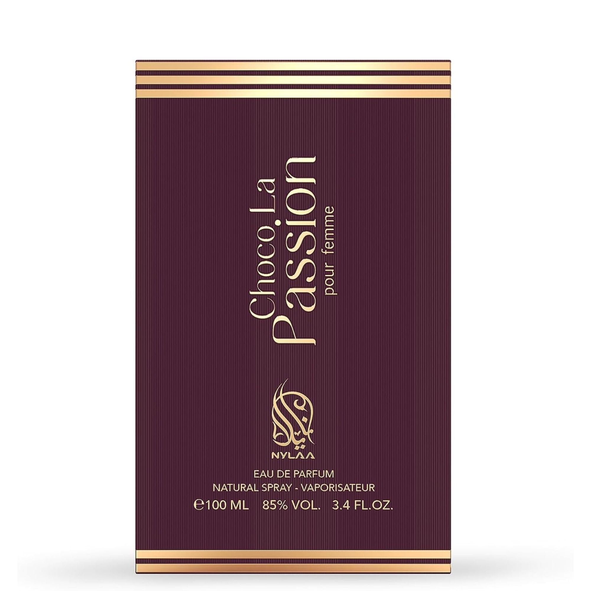 Choco La Passion 100ml Nylaa Perfume for Women - Eau De Parfum - Fruity Sweet Perfume with Notes of Caramel Vanilla Perfume