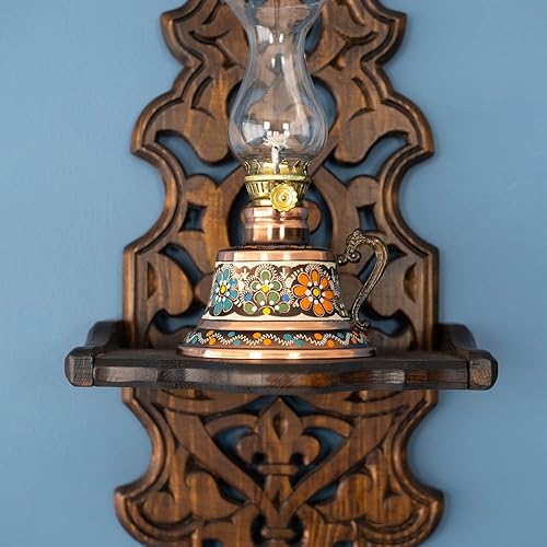 Miniatura 6 de Candelabros rústicos para colgar en la pared, estante de madera para lámparas y velas, portavelas, estantes de granja