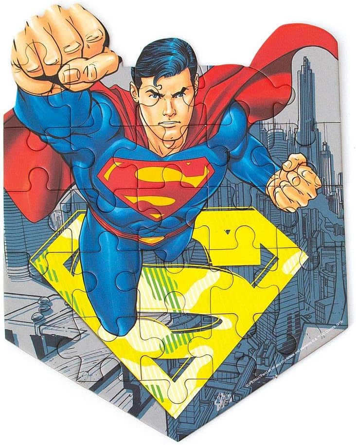 DC Comics Superman 24-piece Die-Cut Shaped Mini Puzzle for Kids