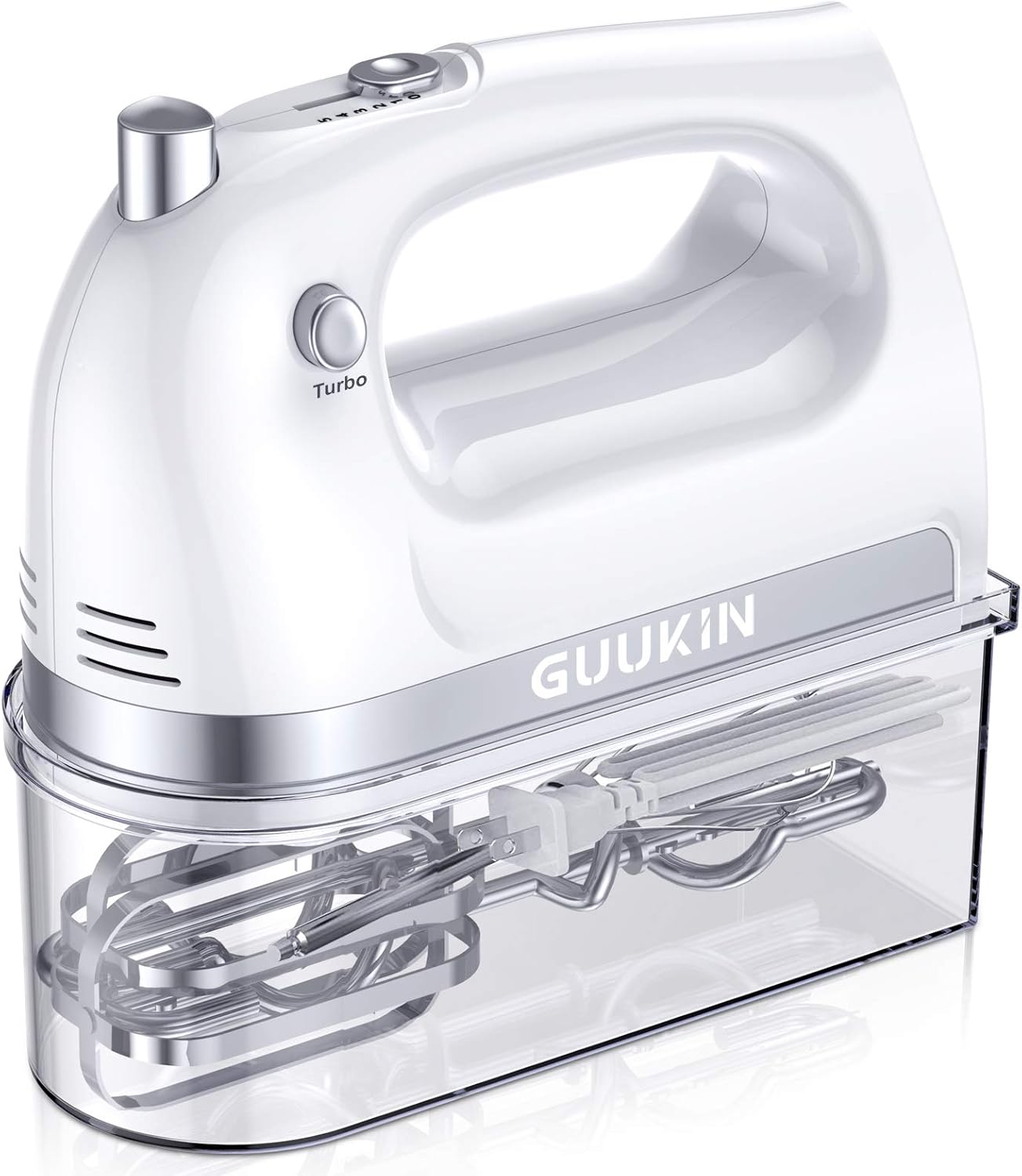 GUUKIN Hand Whisk Electric, 300W MultiSpeed Hand Mixer with Turbo