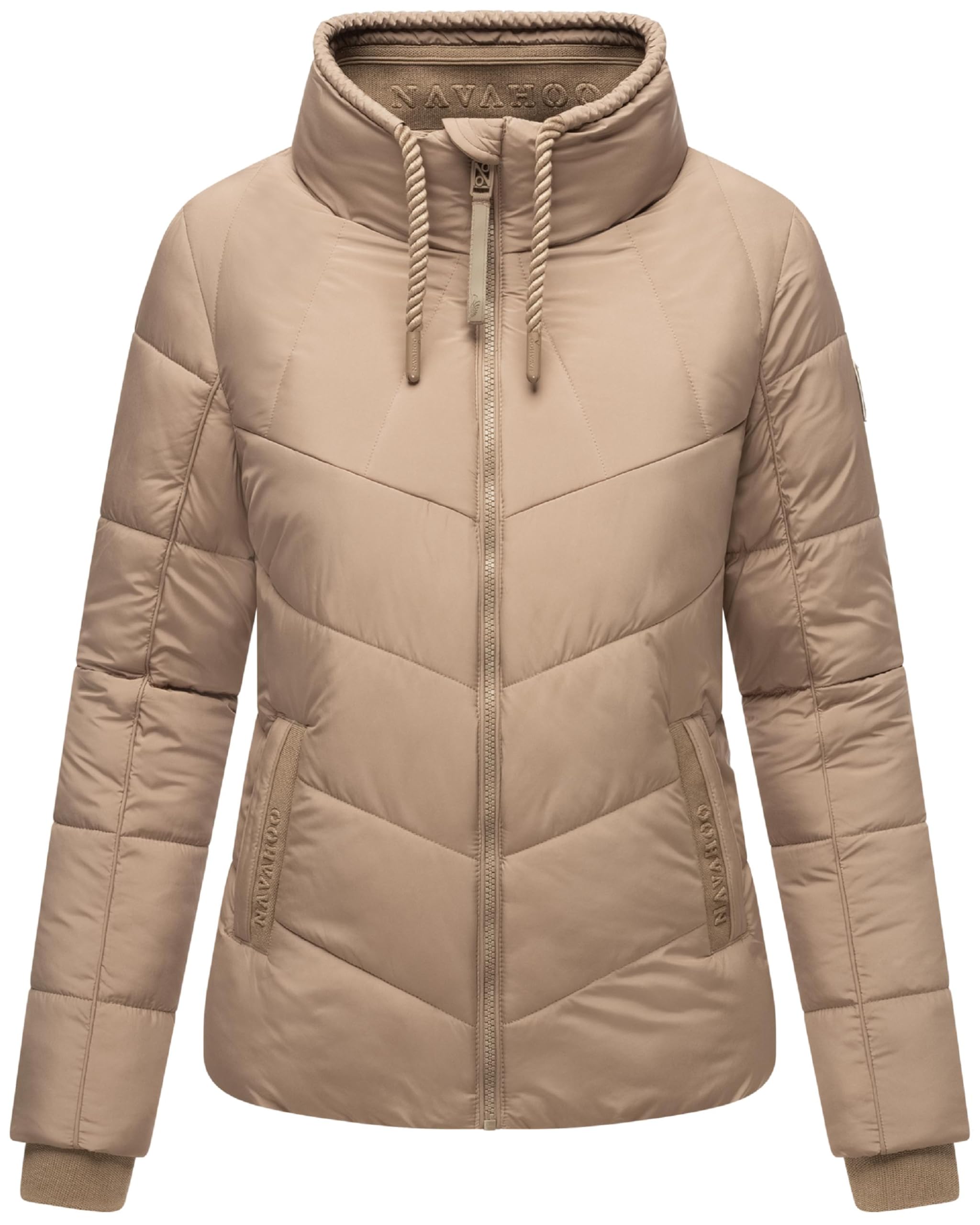 NAVAHOO Steppjacke Damen – taupe/grau, Gr. L (40)