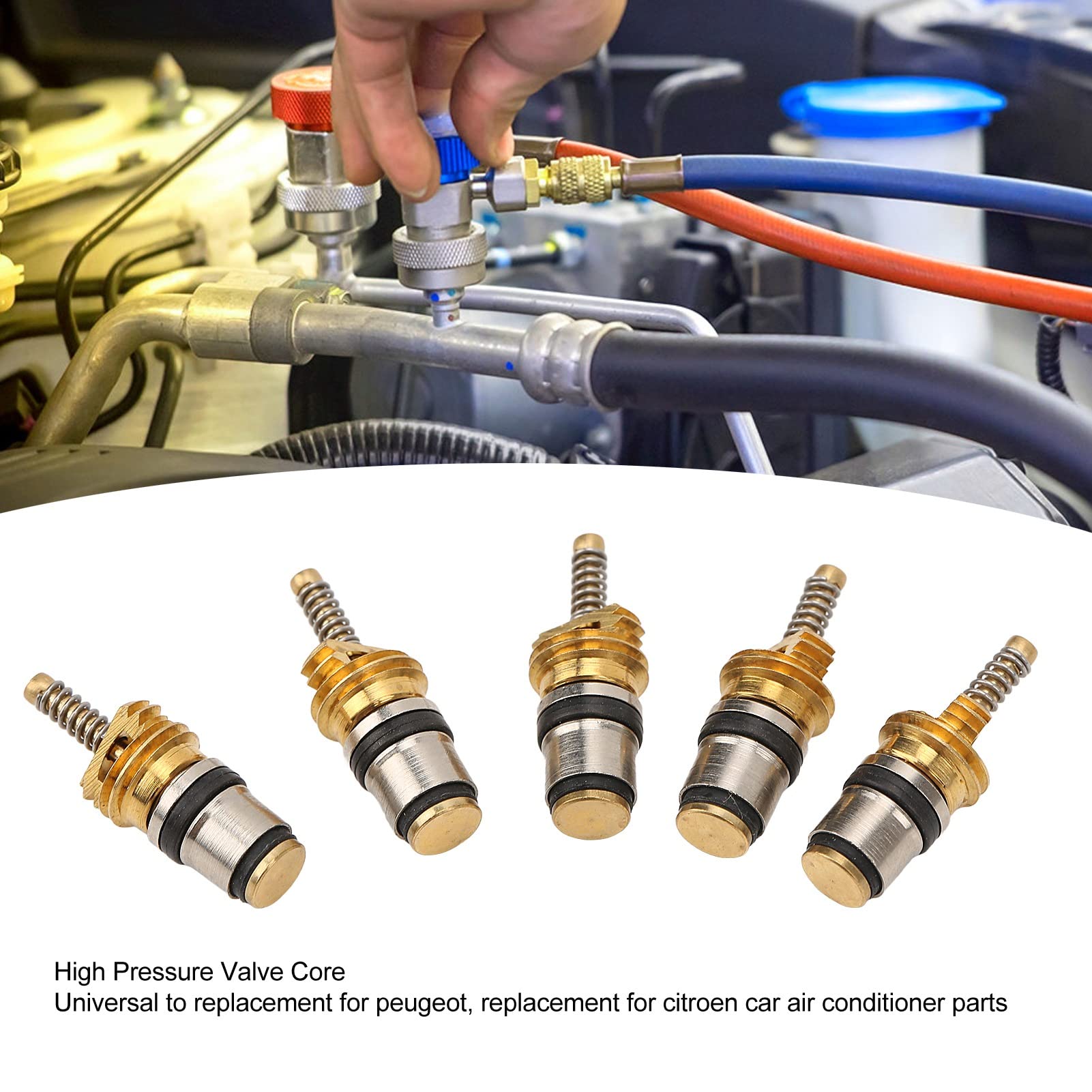 20 Unidades de Núcleo de Válvula de Aire Acondicionado Automotriz,Núcleo de Vapor de la Válvula de Alta Presión de 21, 79mm AC para