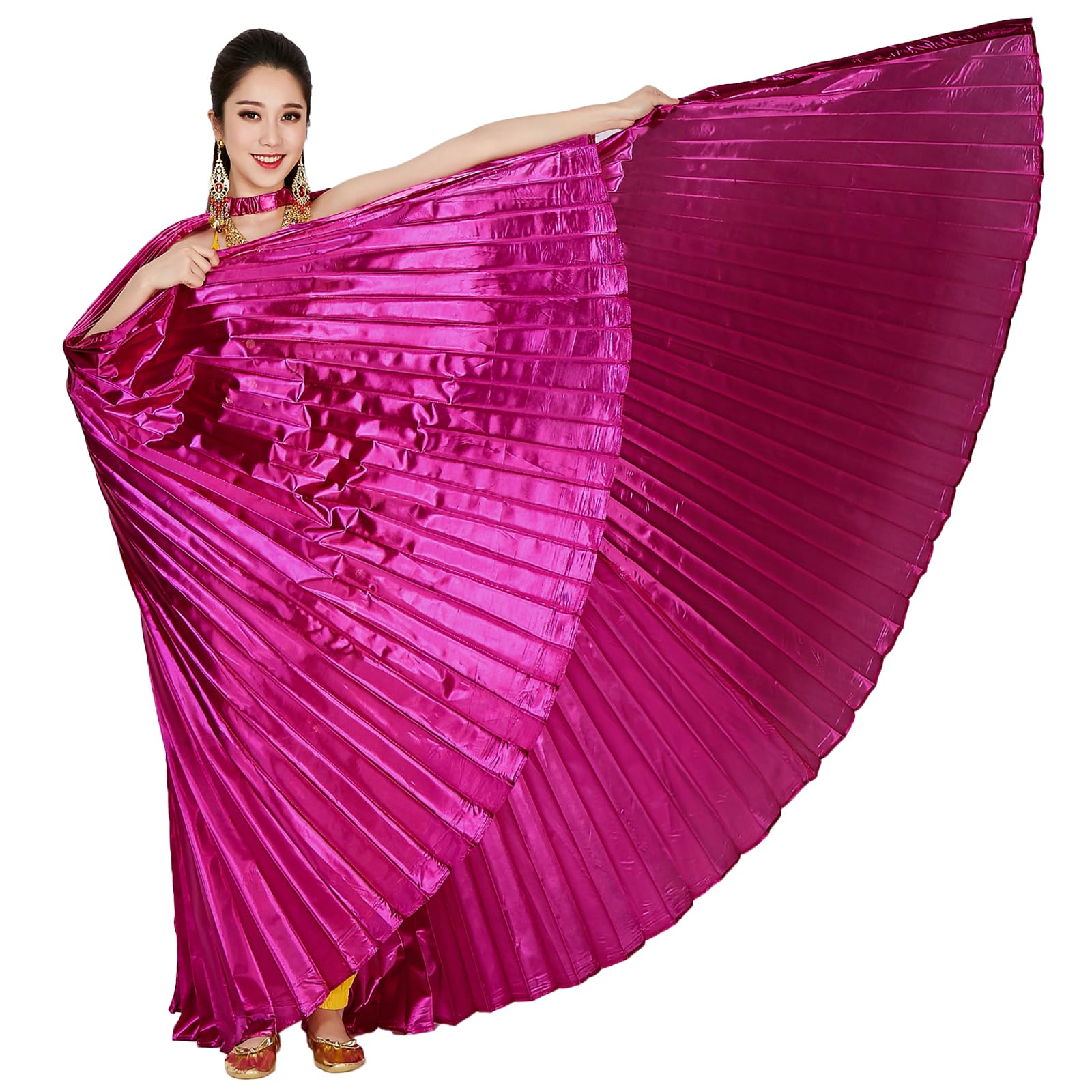 Baisdan Opening Isis Wings with Sticks, Belly Dance Butterfly Wings for Women Halloween & Carnival Performance Costume - Image 2