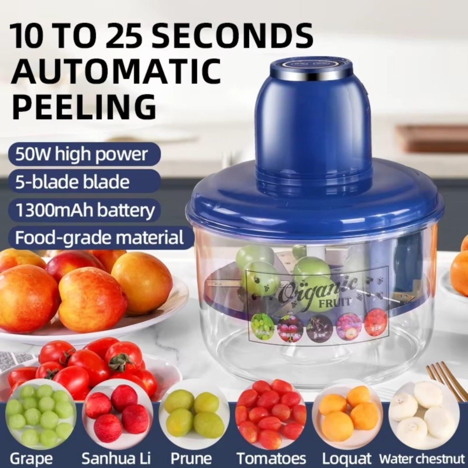 Elektrischer Tomatenhäuter Edelstahl Spülmaschinenfest | Elektrische TomatenschÖlmaschine, Automatischer KnoblauchschÖler, Kirschtomaten Enthäuter, ObstschÖler Für Konserven