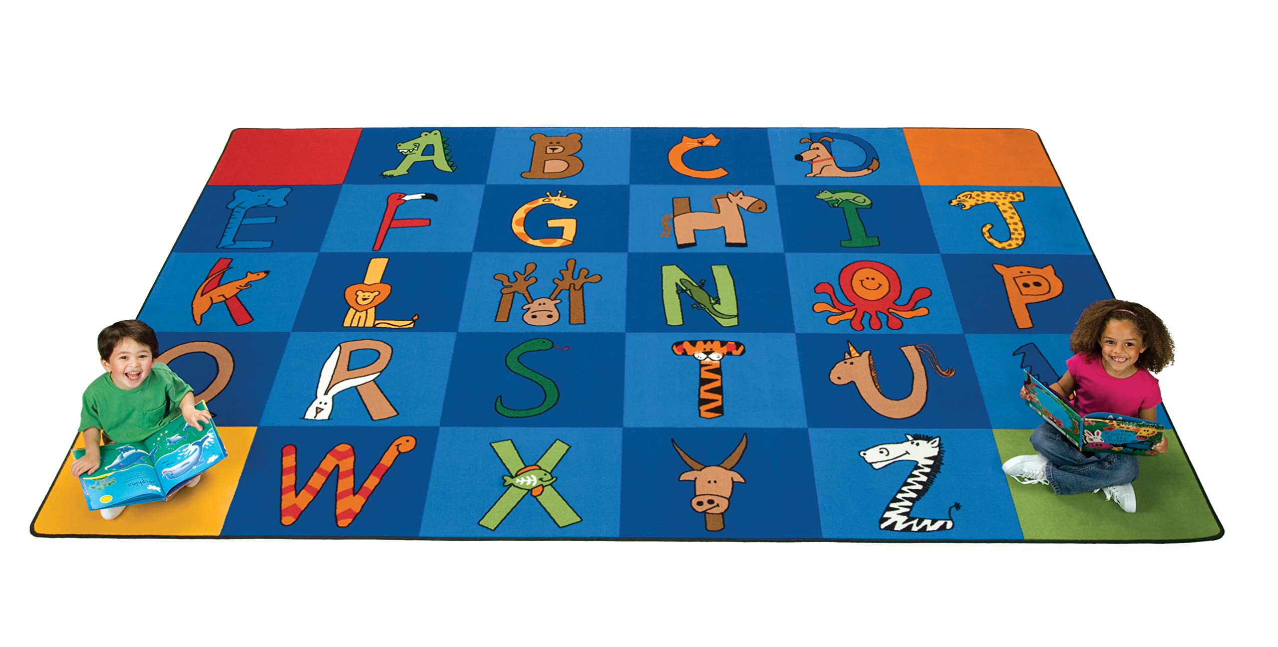 Carpets for Kids KID$Value 36.03 Alphabet Monsters Playroom Non-Slip Rug 3ft x 4ft 6in Rectangle Multi Color