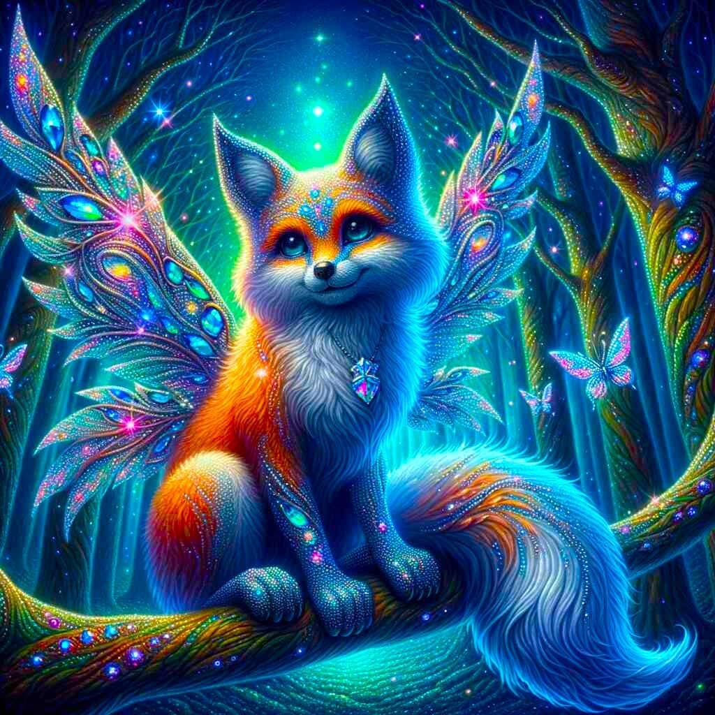 Diamond painting cheval phosphorescent