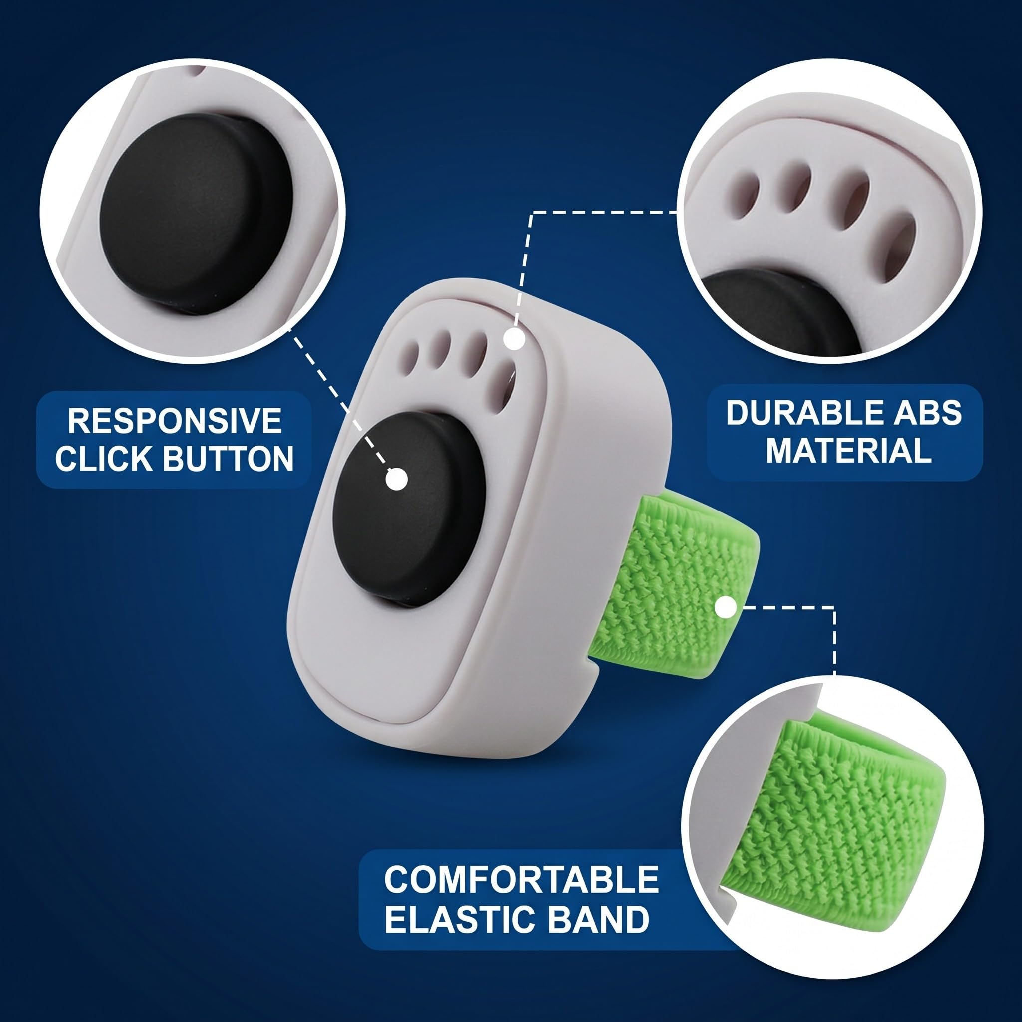 GXGM 3 Pezzi Clicker per Cani e Gatti con Anello per Dita Pratico Accessorio per Addestramento Set Clicker per Cani addestramento, Gatti e Cavalli, Pratico e Compatto