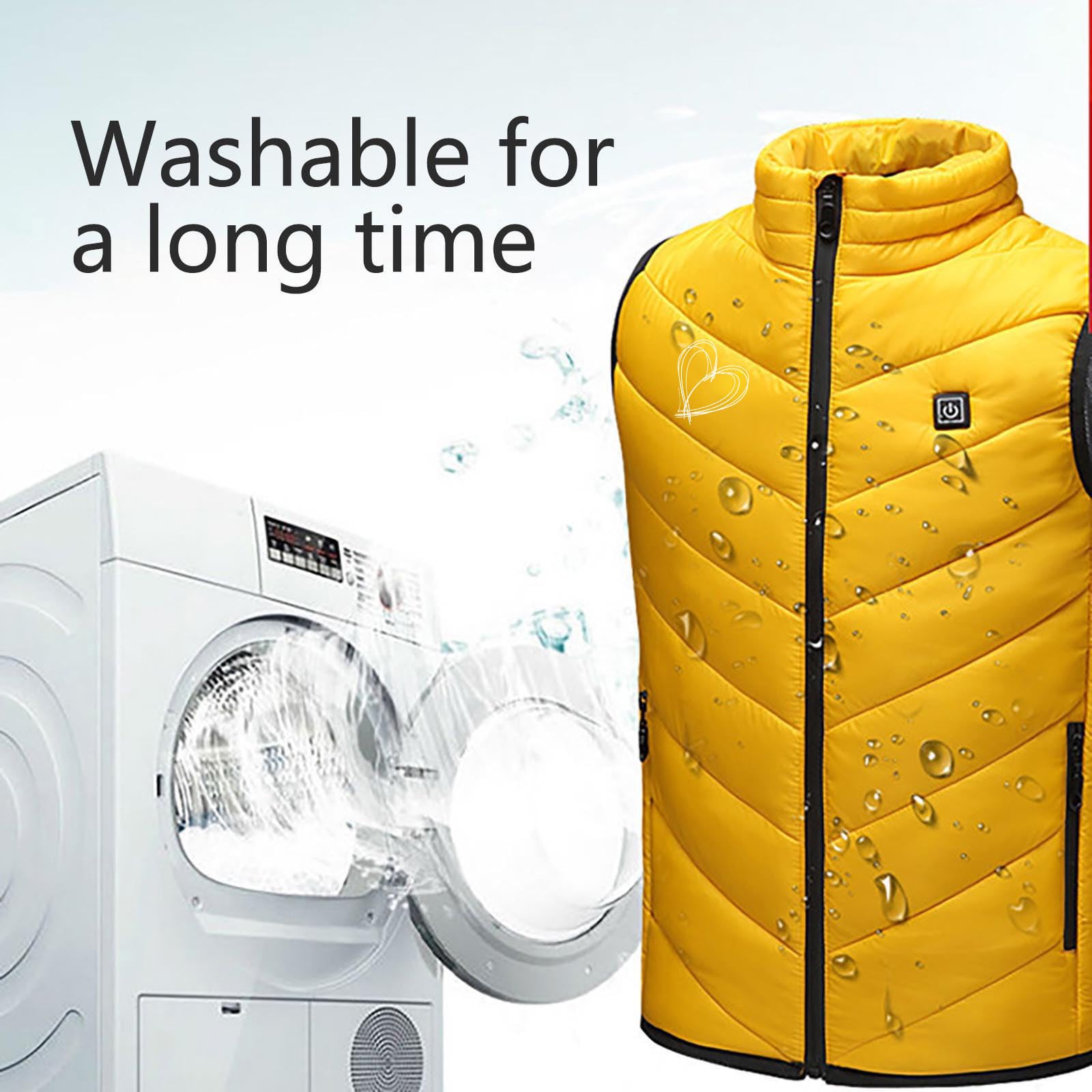 Générique Gilet Chauffant Pour Enfants Garçons Filles Vêtements Chauffants Imprimé Amour Mode Manteau Hiver 2 Zone Usb Intelligent Thermostatique Électrique Veste Chauffante Doudoune Enfants