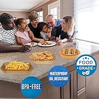 Vista 7 de Revestimientos cuadrados desechables para freidora de aire, papel pergamino para accesorios de freidora de aire, forros para cesta de freidora