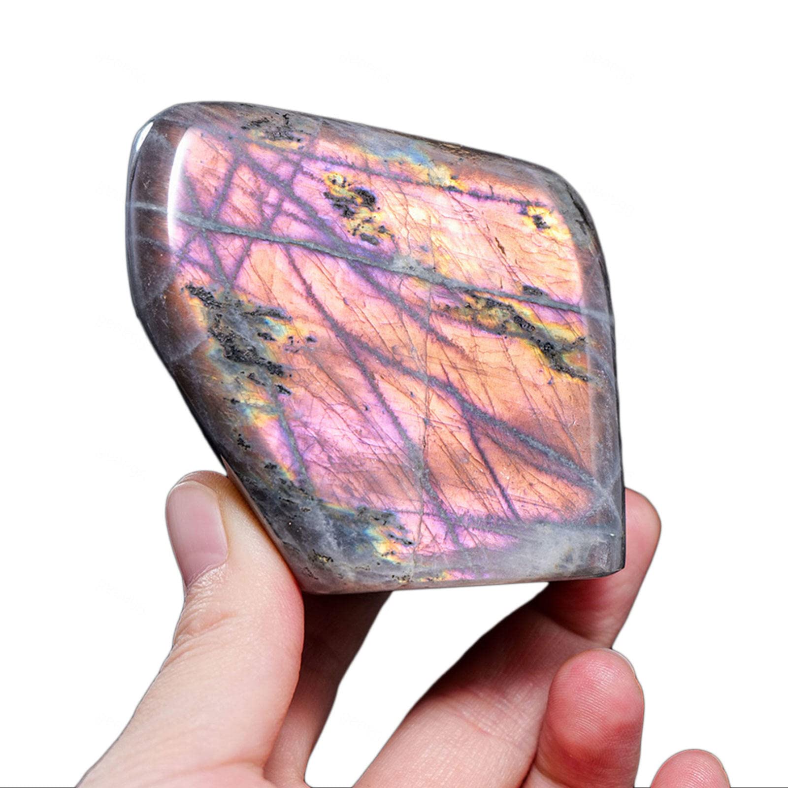Pierres de Labradorite 400g en coffret cadeau Reiki original pour amateur de bien-être