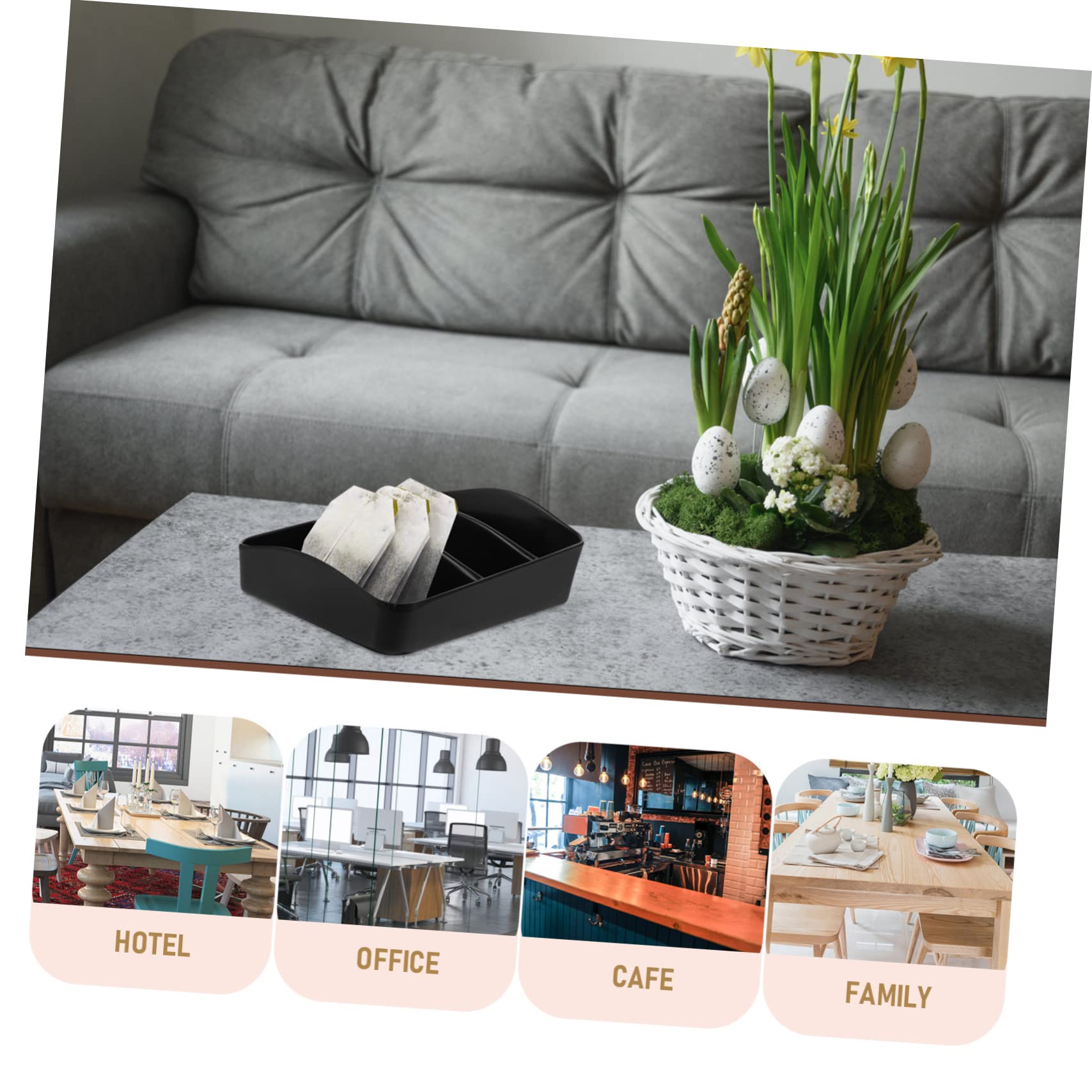 OUNONA Tea Bag Holder Organizer Sugar Bag Storage Counter Storage for Home Hotel Restaurant
