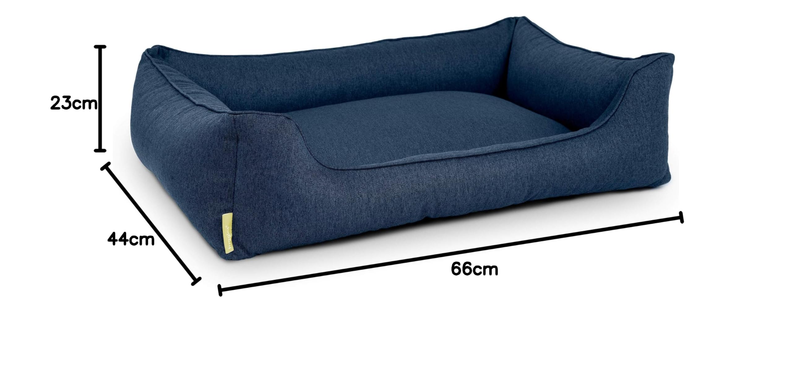 Hyggins Dreamer Plus Hundebett | Orthopdisch, Bezug abnehmbar und waschbar  | Boden wasserabweisend | Made in EU | in S, M, L, XL | in graubeige,  dunkelgrau und dunkelblau (S 60 x 44cm, Dunkelblau) : Amazon.de: Haustier