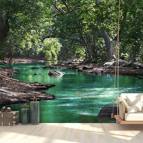 SIGNFORD Mural de pared con diseño de paisaje, papel tapiz removible para dormitorio, sala de estar, 66 x 96 pulgadas