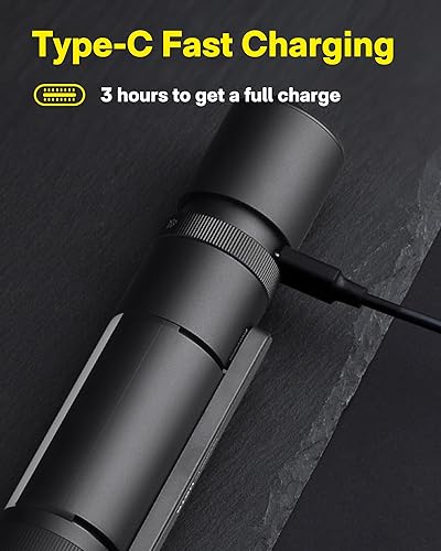 Miniatura 6 de HOTO Linterna de emergencia recargable, linterna LED magnética de altos lúmenes con interruptor de vidrio para ventana, cortador de cinturón de