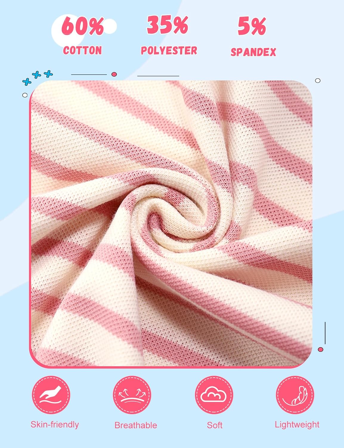 COZYPOIN Boys Girls Polo Shirts Striped Short Sleeve Golf T Shirt School Button Collared Tee for Kids, 5-14 Years - Image 5