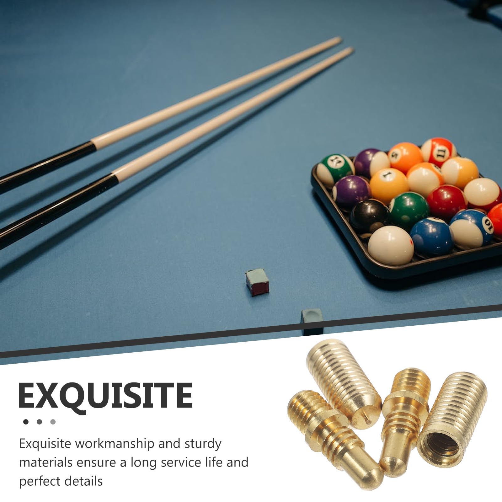 KESYOO 2 Set viti in rame unione stecca biliardo accessori asta estensione collegamento resistenti riparazione miglioramento