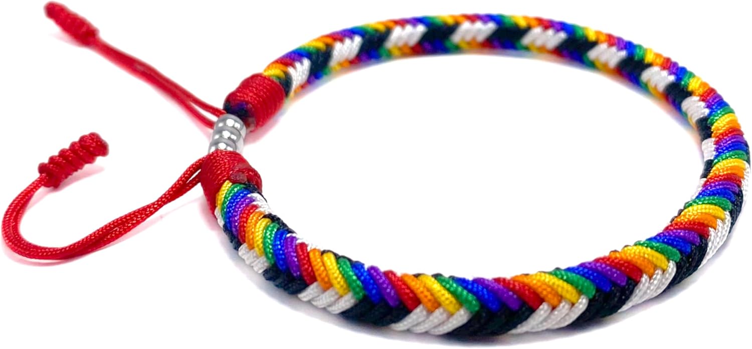 LAMIBEE Pride Infinity Love Wins, LGBTQAI+ Pride Love Wins Tibetan Wrist Wrap Bracelets, With LGBTQ Surfer String Rope Bracelet for Him and Her, Women Men, Support LGBTQ Community - Image 4