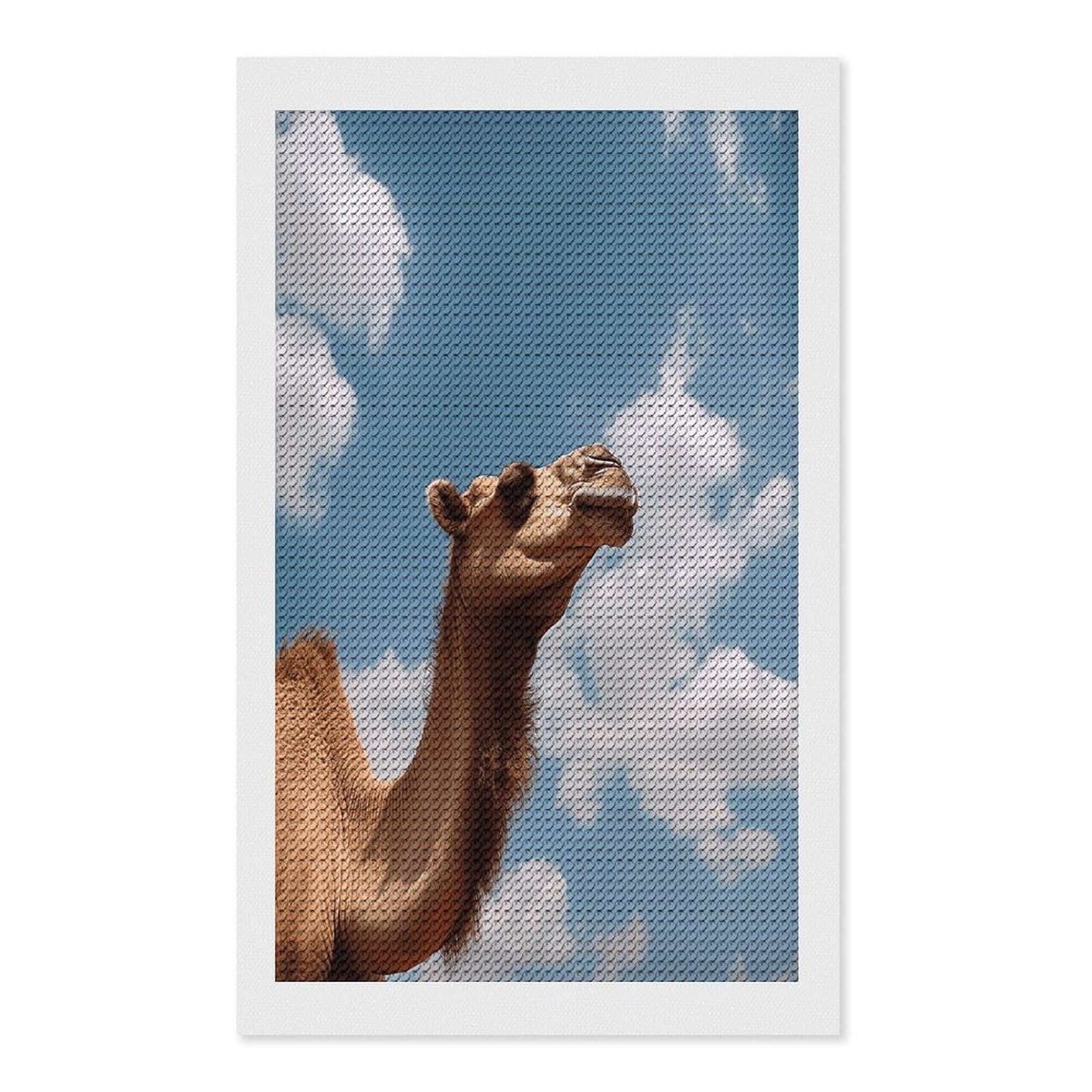 FodPand Camel Looking Up at The Sky Diamond Art Kits for Adults Diamond Painting Kits for Beginner 5D DIY Full Round Drill Diamond Dot Painting Gem Art Crafts for Home Wall Decor