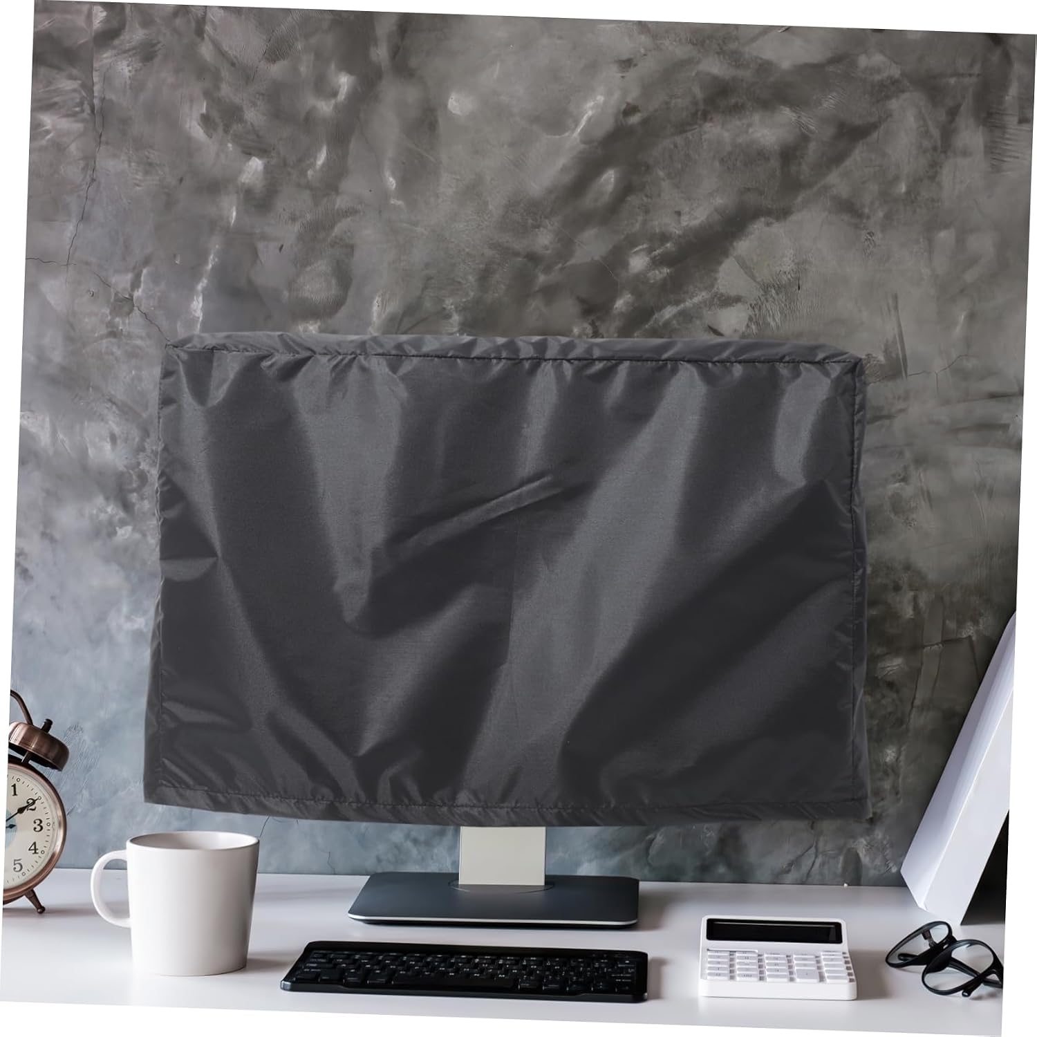 Lurrose Dirtproof Splashproof Monitor Cover Lcd Screen Protector Sleeve for Dust Prevention and Water Resistance Compatible Computer Monitors