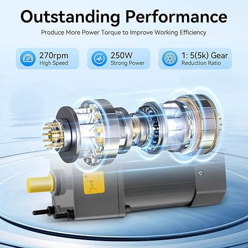 Miniatura 83 de Motor reductor de engranajes variable ajustable de 250W 10K AC110V 135RPM con controlador de velocidad para la industria