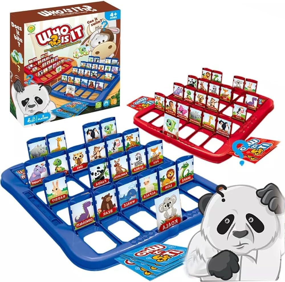 Guess Who Is It? - Classic Board Game for Kids and Adults, Hours of Puzzle Fun (Animals)
