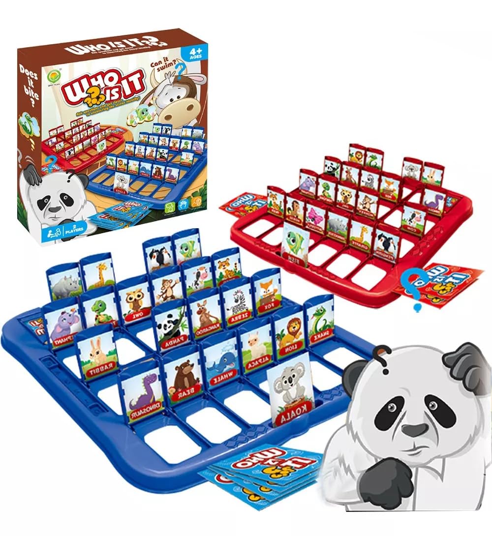 Guess Who Is It? - Classic Board Game for Kids and Adults, Hours of Puzzle Fun (Animals)