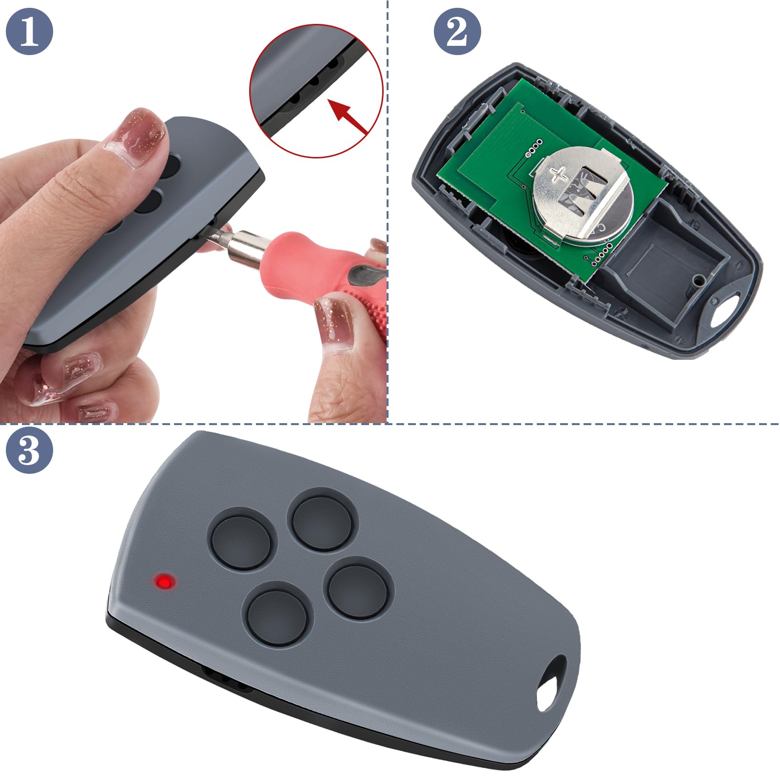 pepape 2 pièces télécommande de Porte de Garage pour Marantec D304-868, D302-868, D384-868, D321-868, D323-868, Compatible avec la télécommande Marantec Digital 868.3 MHz