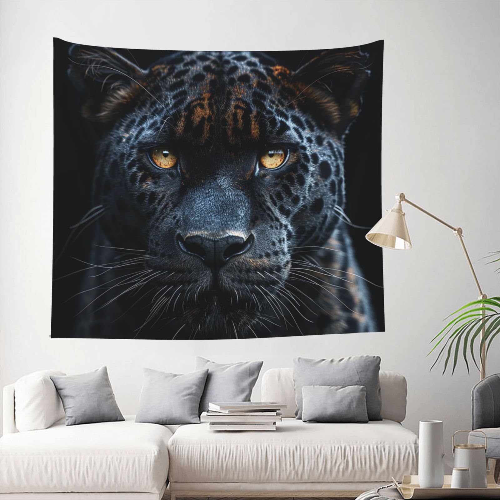 QLDETUPWLX Tapestry 153 X 130 CM Inches Wall Hanging for Living Room Black Panther Tapestrys Home Decor Soft Aesthetic Tapestries Hanging Decor Blanket Wall Tapestry for Bedroom Dorm Indoor Outdoor