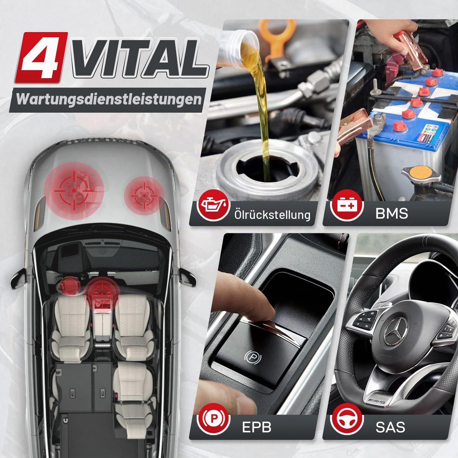 Autel MaxiTPMS ITS600 (E) Erweitertes TPMS Service Diagnosetool, 2026 Aktualisiert von TS508/TS601, ÖLS/EPB/BMS/SAS, Drahtloses Android 9.0, VIN Scan, MX-Sensor Program, Lebenslanges Aktualisieren