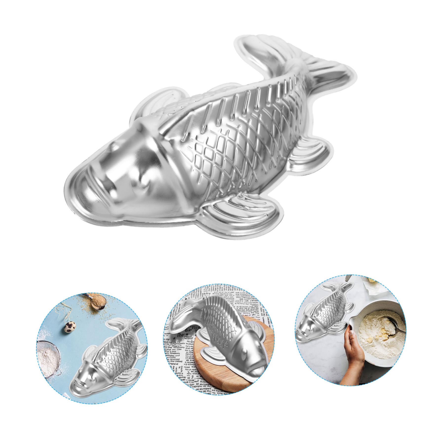 TOPBATHY Molde Pastel Pescado 3 Piezas Molde Pescado Para Hacer Pasteles Arroz Jalea o Aluminio Para Cupcakes Minimochi Aluminio Pastel o 3d Para Hornear
