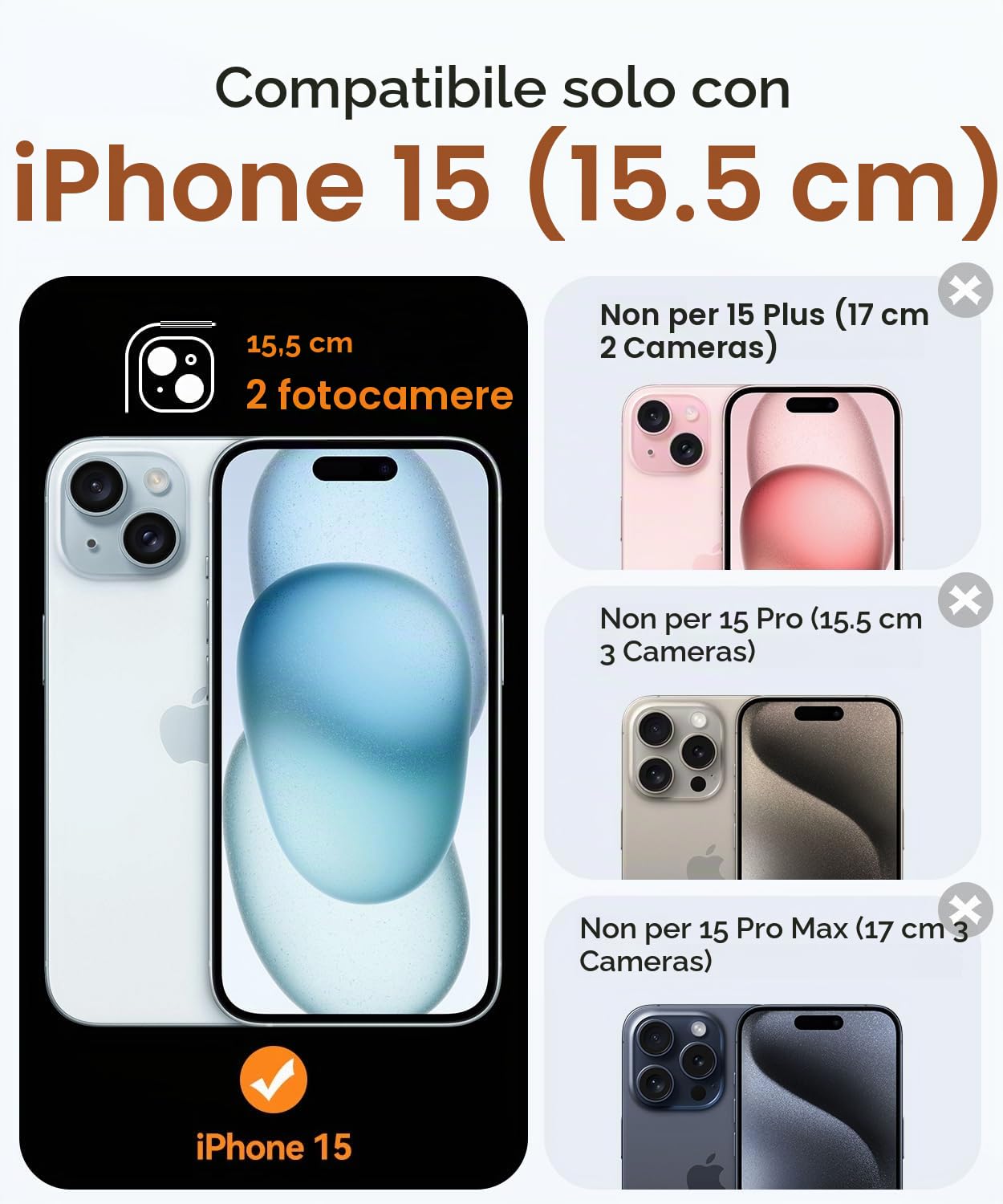 CANSHN Cover Magnetica per iPhone 15, Compatibile con MagSafe, [Protezione Completa Della Fotocamera], Custodia Traslucida Opaca Protettiva Sottile Antiurto 6,1 Pollici - Nero