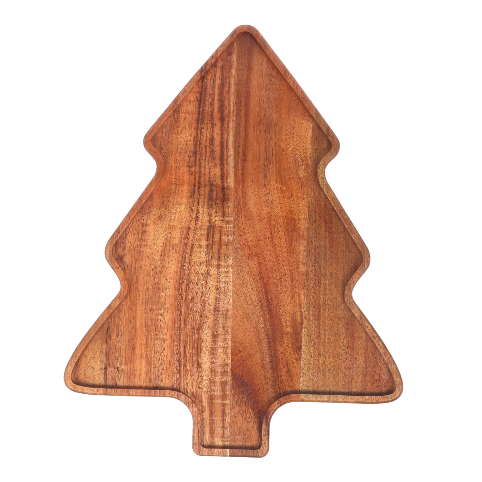 Bandeja de Servir de Madera de Acacia Forma de Árbol de Navidad Diseño Festivo para Aperitivos Quesos y Postres Reuniones Navideñas