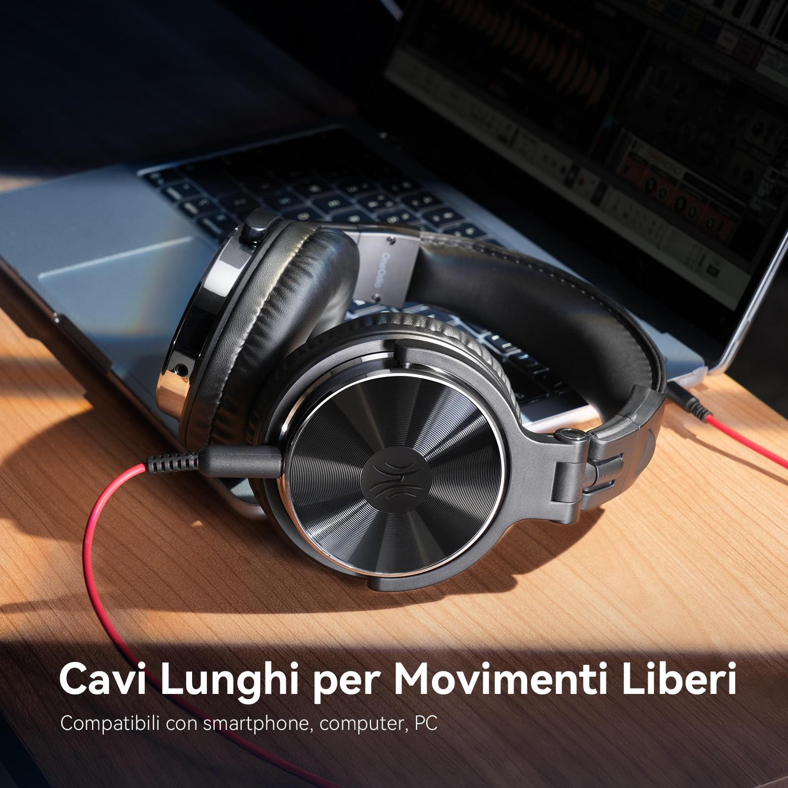 OneOdio Pro 10 Cuffie Over Ear Cablate con Microfono Shareporte Jack 3,5 mm 6,35 mm per Registrazione Mixaggio DJ