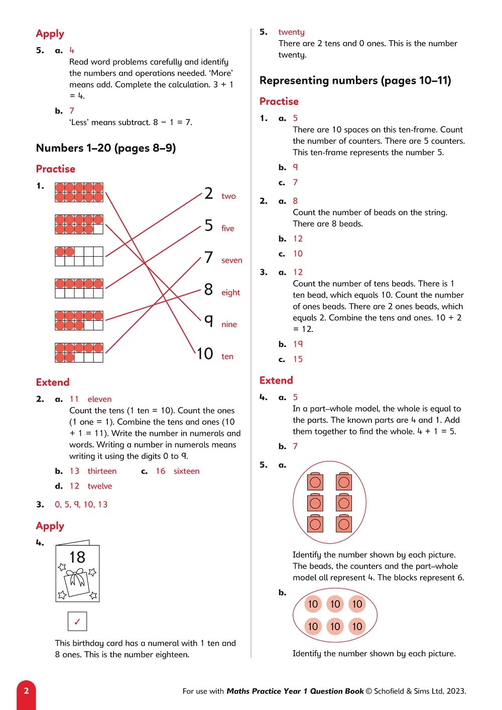 Primary Practice Maths Year 1 Question Book, Ages 5-6